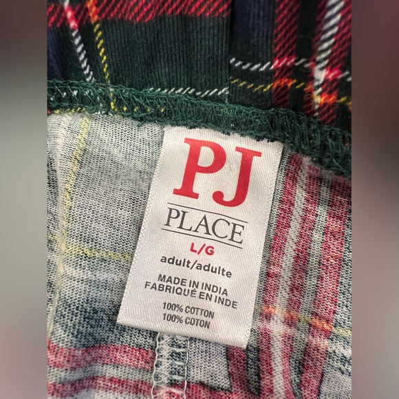 2 Pc X-Mas PJ Set🎄 by PJ PLACE - Red & Green Plaid Jogger Style Pants & Red Top - Picture 11 of 11